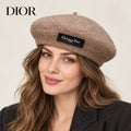 Dior hat worn by a female model, showing the hat shape and detailing.