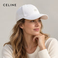 Celine baseball cap worn by an adult female model