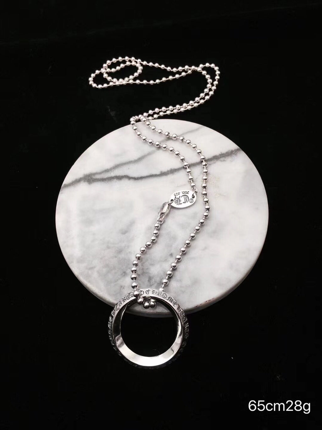 Chrome Hearts Large Lettered Ring Pendant Necklace - album image 1