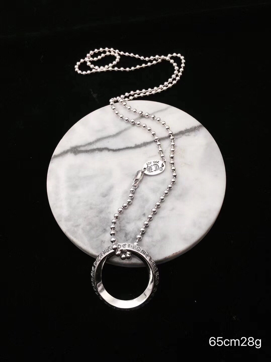 Chrome Hearts Large Lettered Ring Pendant Necklace - album image 1