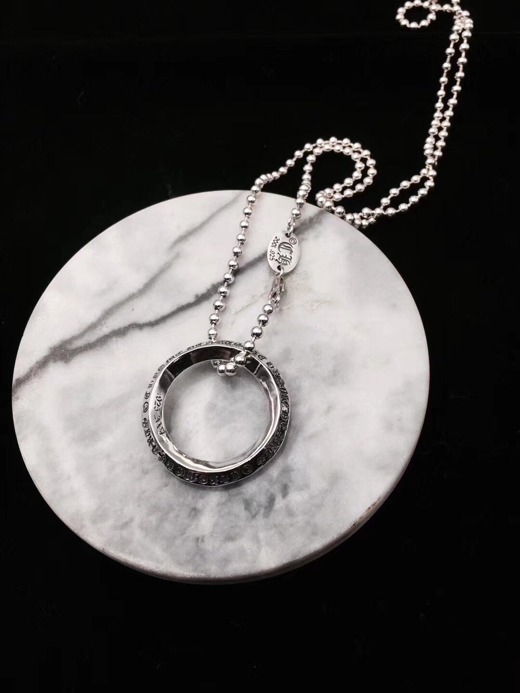 Chrome Hearts Large Lettered Ring Pendant Necklace - album image 2