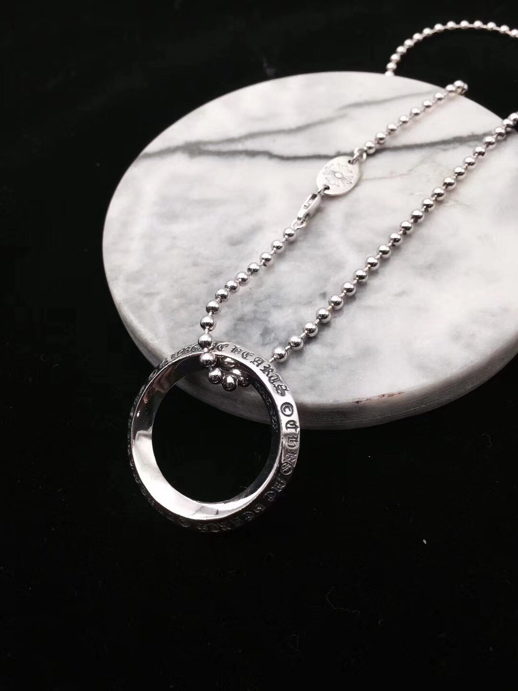 Chrome Hearts Large Lettered Ring Pendant Necklace - album image 3