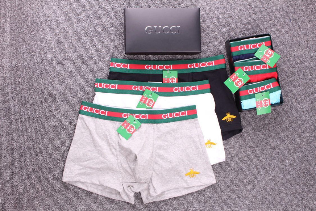 Gucci Boxed Underwear - wide red-green lettered waistbands - image 2