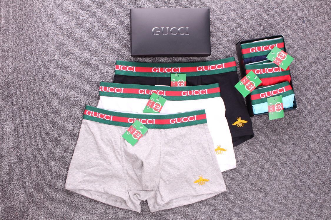 Gucci Boxed Underwear - wide red-green lettered waistbands - image 2