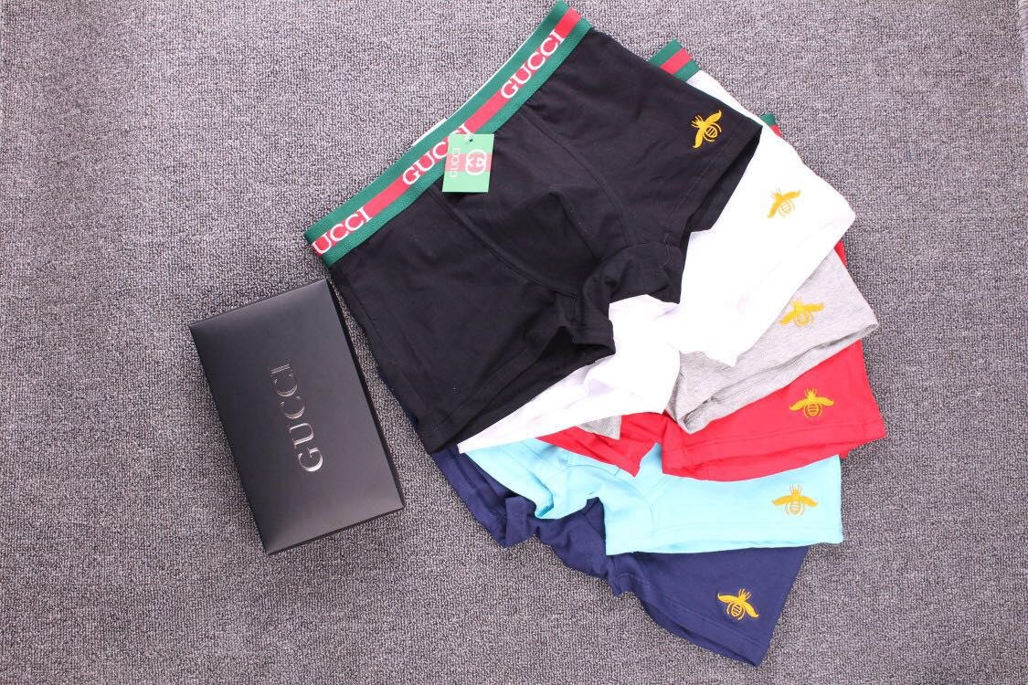 Gucci Boxed Underwear - wide red-green lettered waistbands - image 3