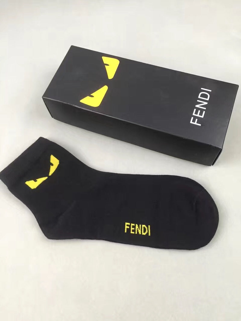 Fendi contrast monster eyes ankle socks - view 4