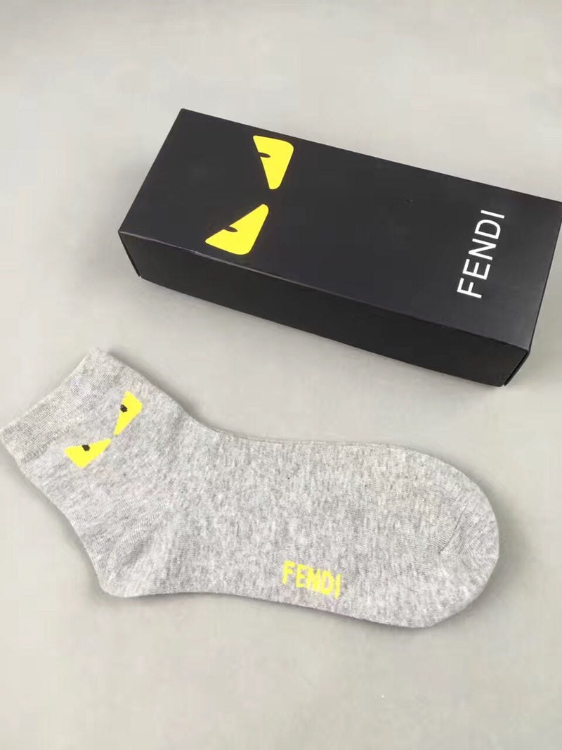 Fendi contrast monster eyes ankle socks - view 6