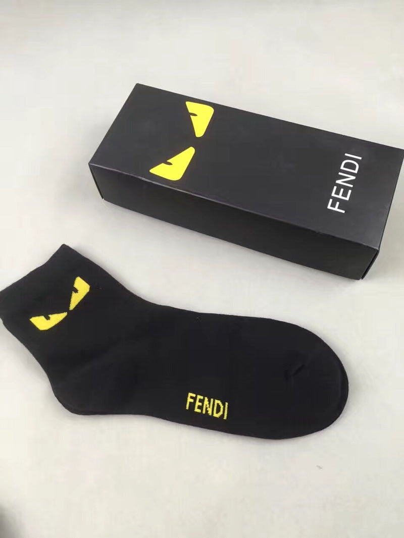 Fendi contrast monster eyes ankle socks - view 8