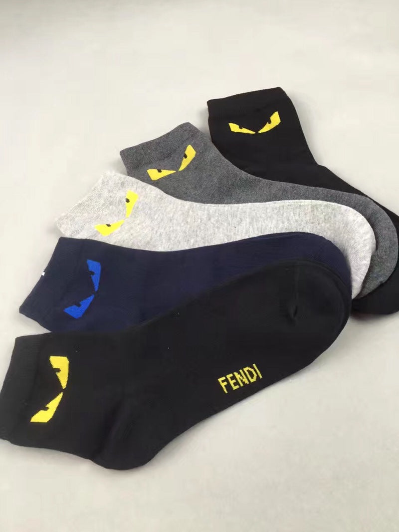 Fendi contrast monster eyes ankle socks - view 1
