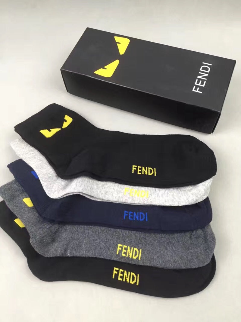 Fendi contrast monster eyes ankle socks - view 9