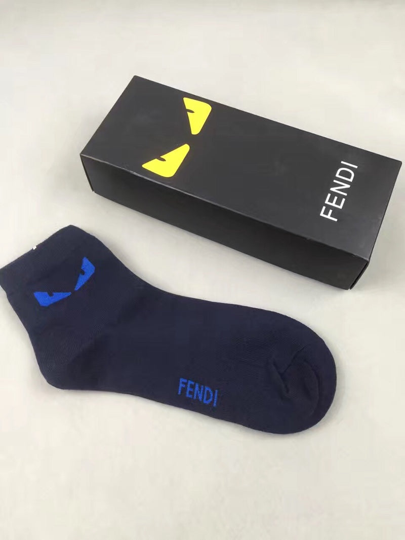 Fendi contrast monster eyes ankle socks - view 5