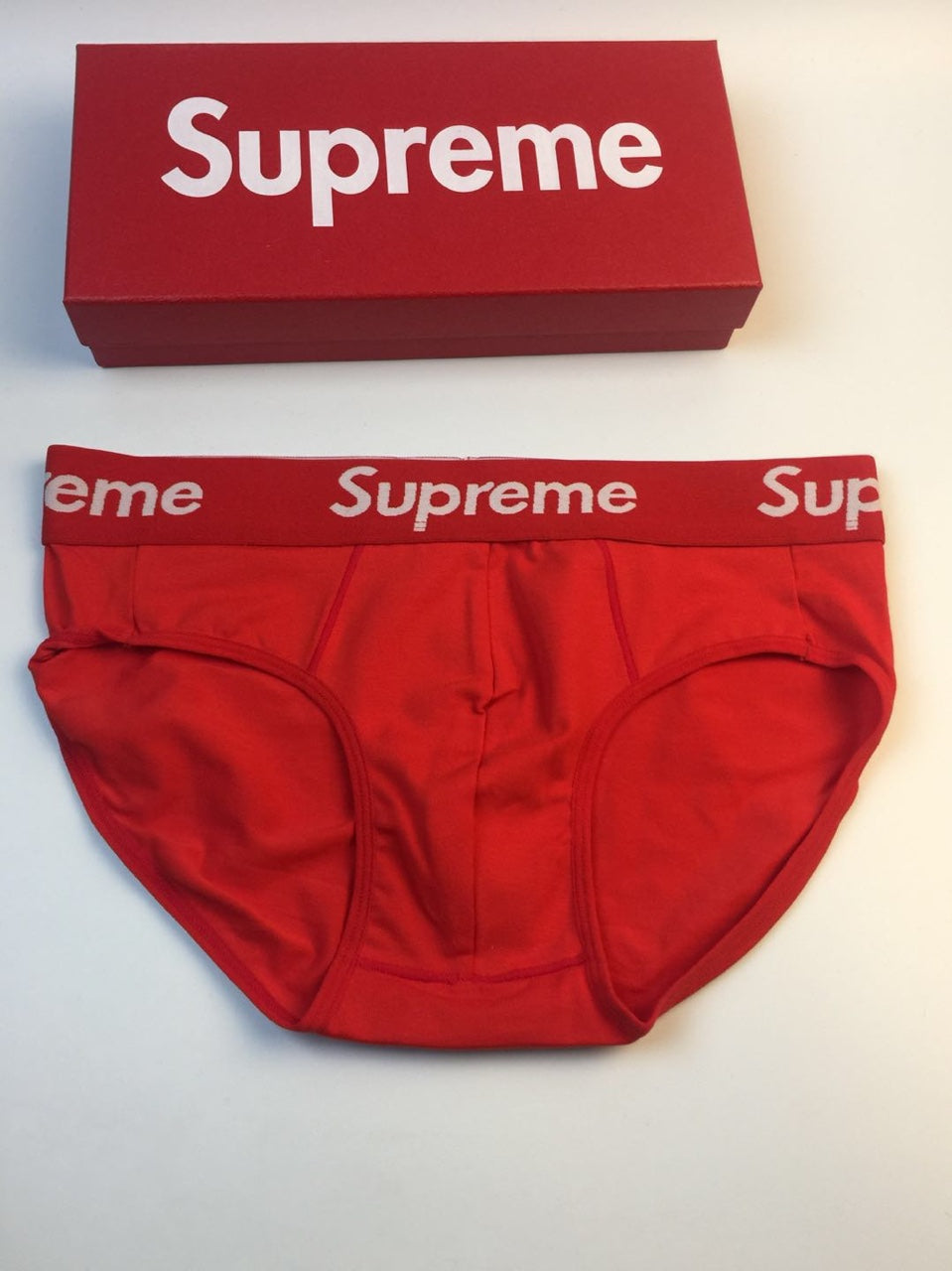 Supreme Black Logo Waistband Briefs, image 2