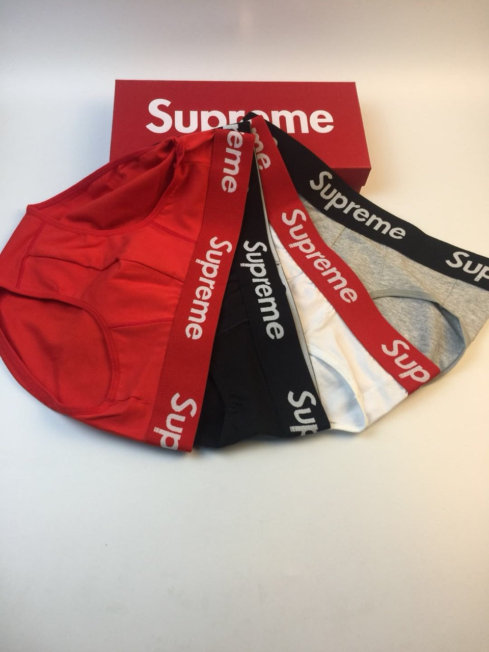 Supreme Black Logo Waistband Briefs, image 5