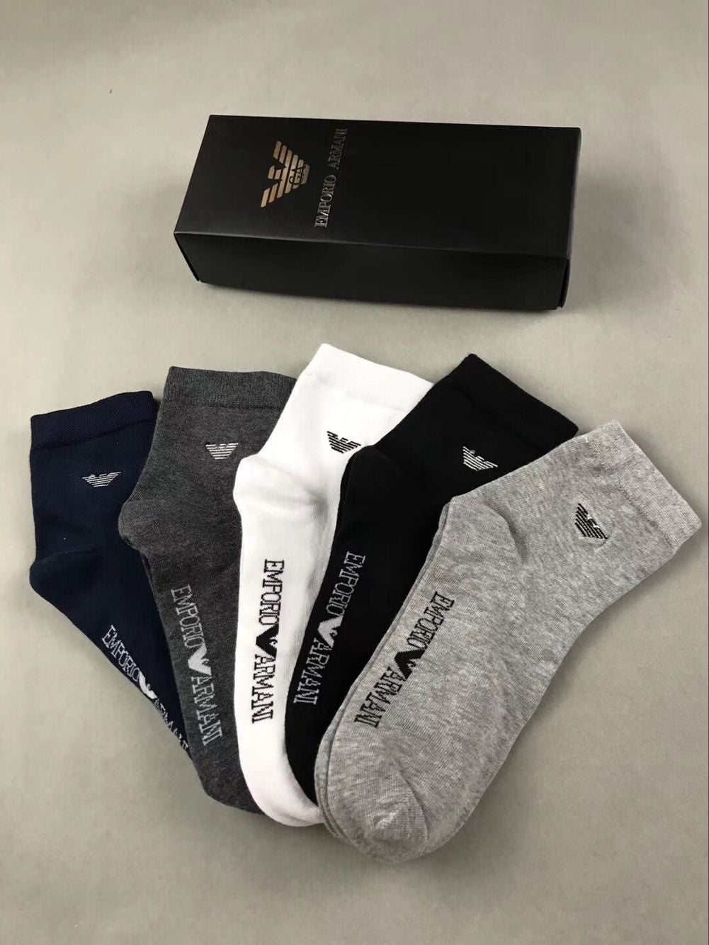 Armani Minimal Eagle Ankle Socks - Boxed Set of 5 Pairs - image 6