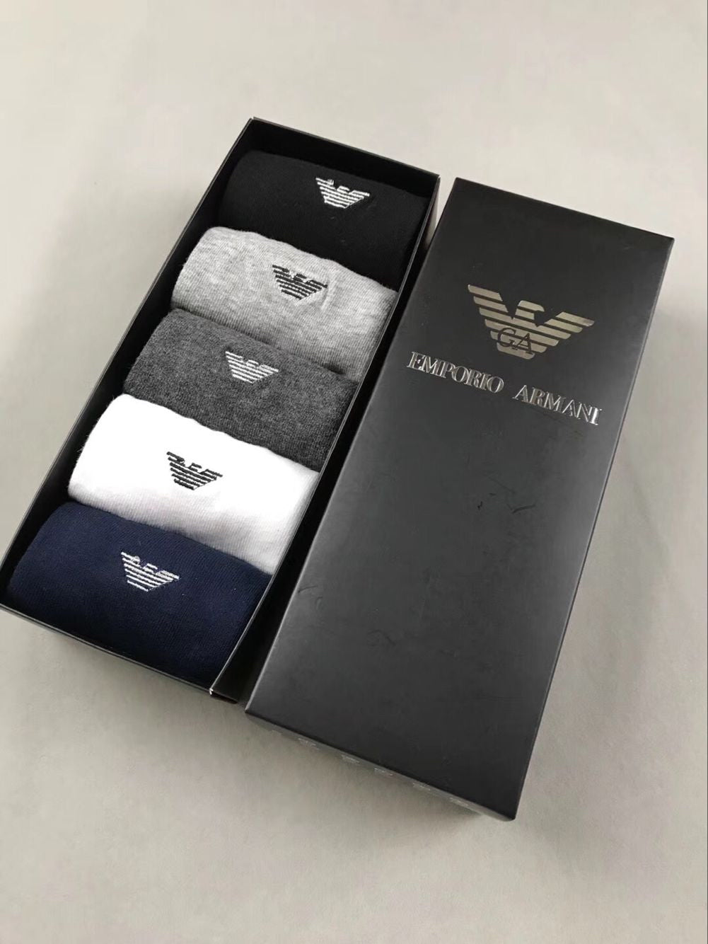 Armani Minimal Eagle Ankle Socks - Boxed Set of 5 Pairs - image 3