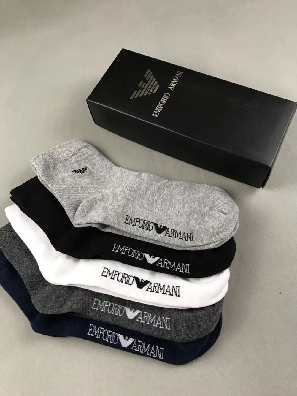 Armani Minimal Eagle Ankle Socks - Boxed Set of 5 Pairs - image 4