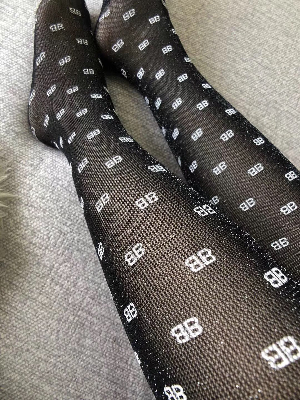 Balenciaga allover bb monogram pantyhose - view 3