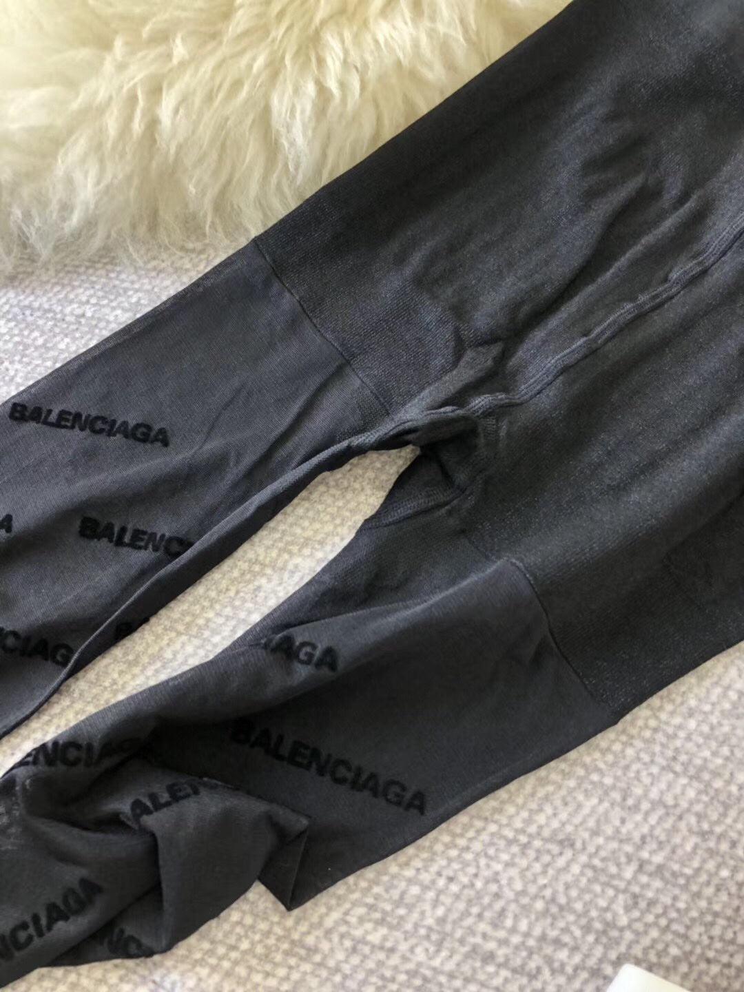 Balenciaga diagonal wordmark pantyhose - view 6