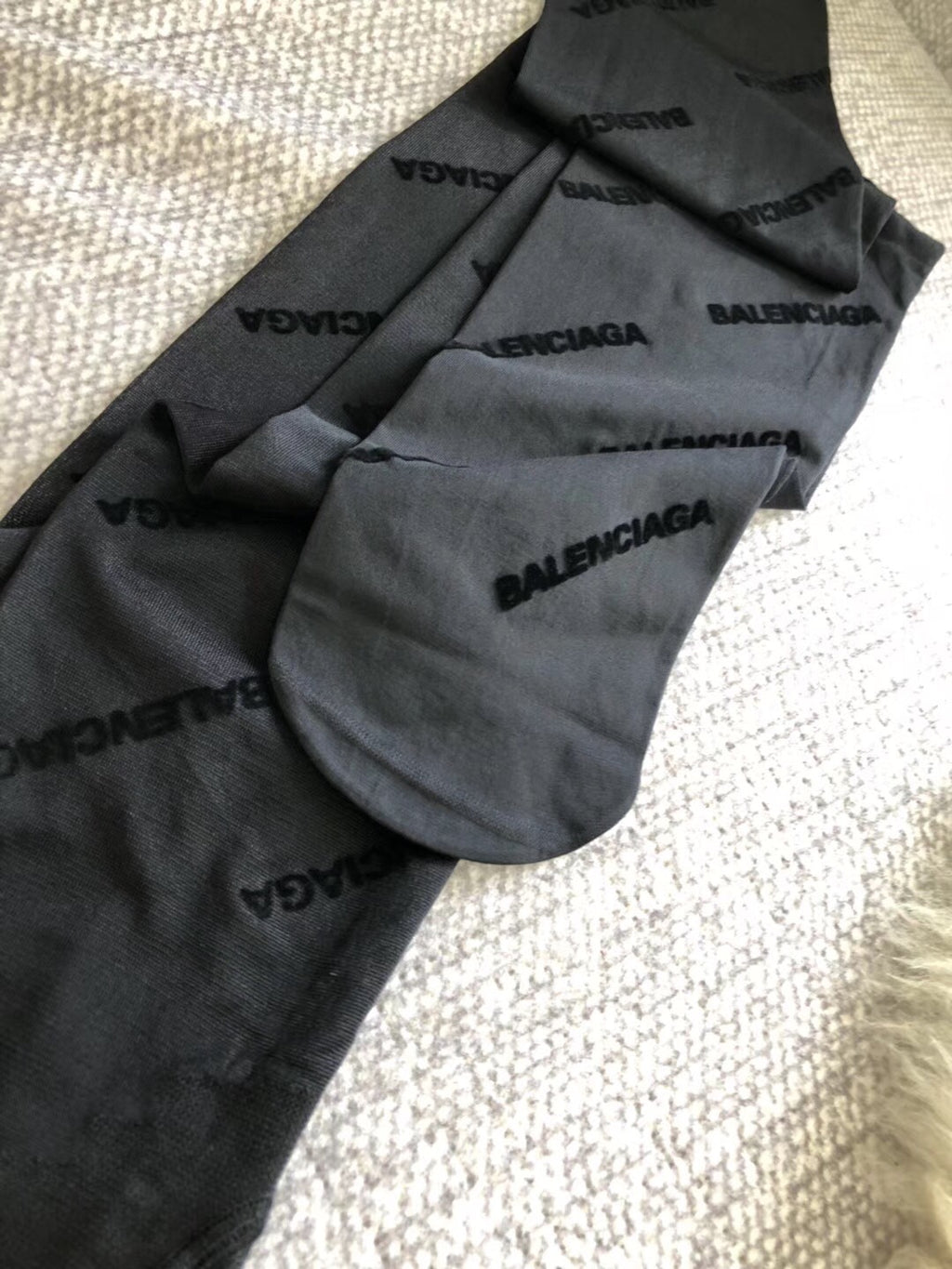 Balenciaga diagonal wordmark pantyhose - view 5