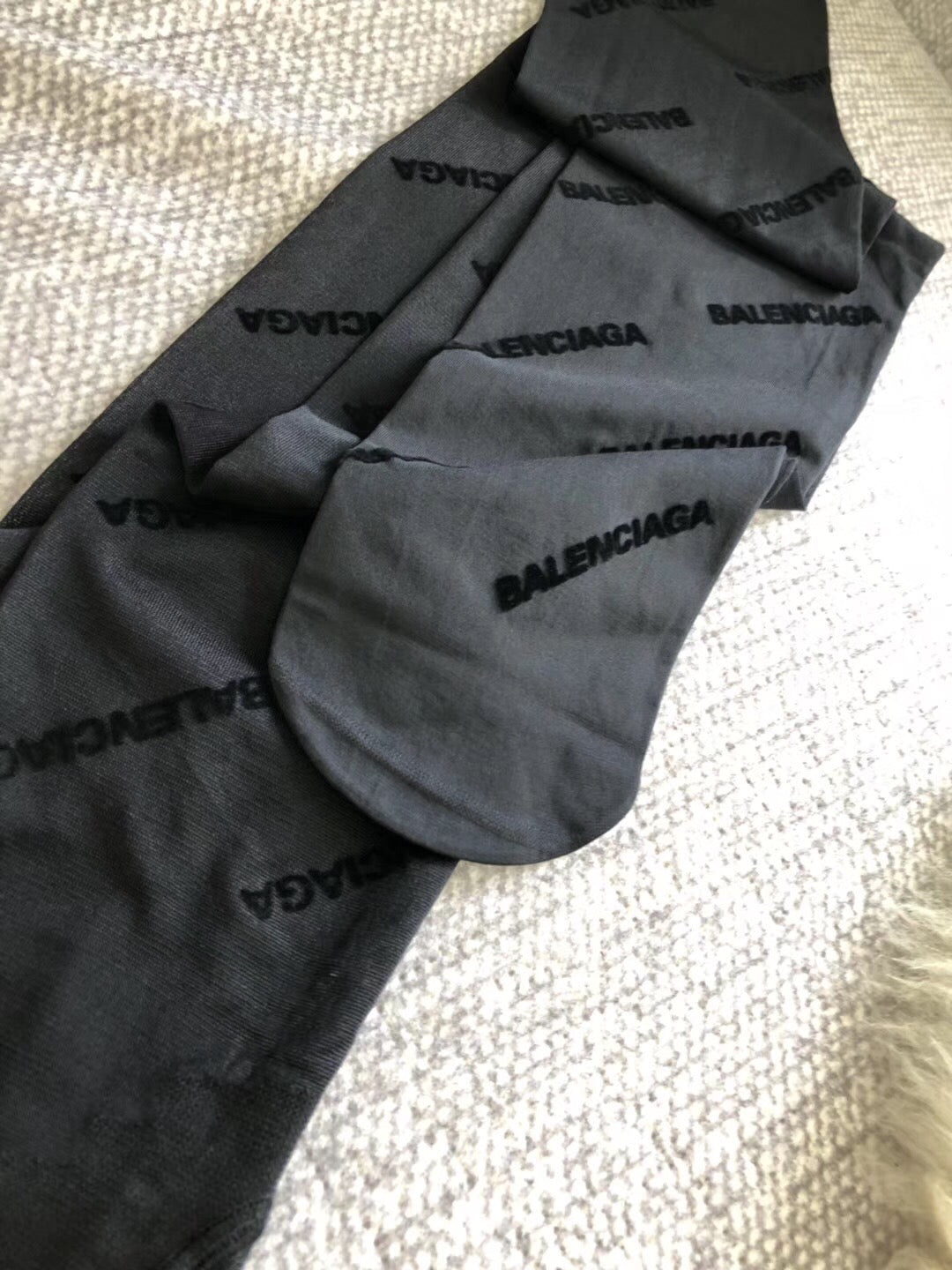 Balenciaga diagonal wordmark pantyhose - view 5