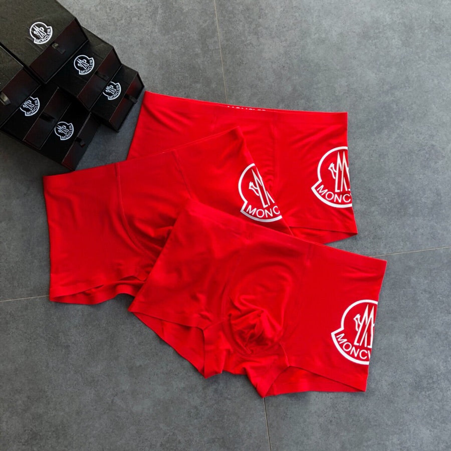 Moncler red oversized white crest boxer briefs - view 1