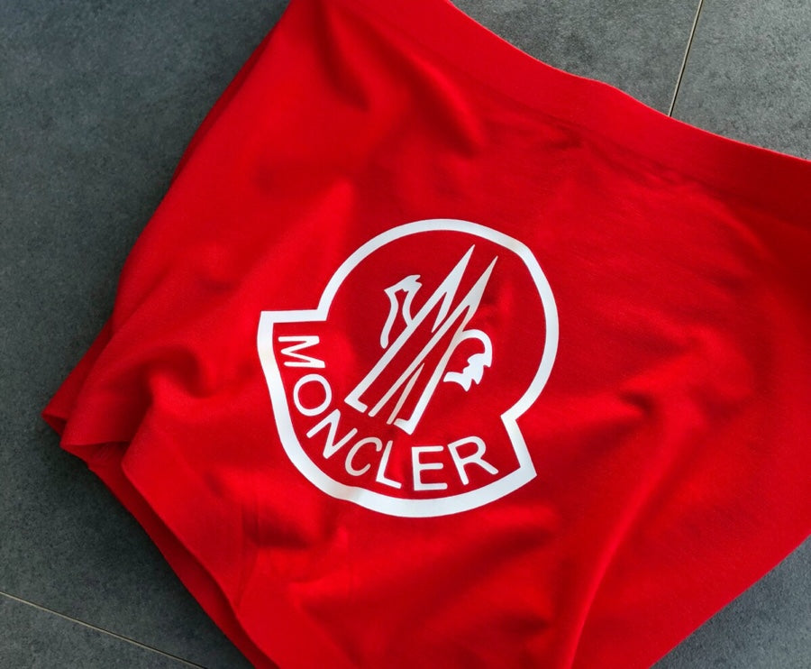 Moncler red oversized white crest boxer briefs - view 6