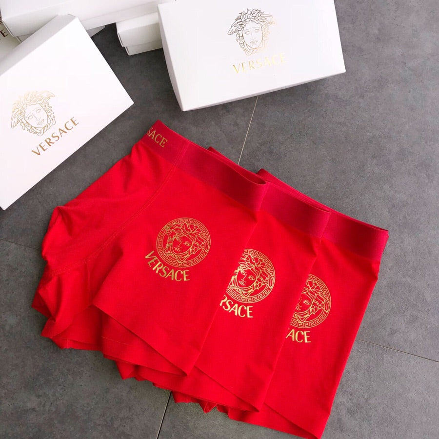 Versace red gold medusa boxer briefs - view 1
