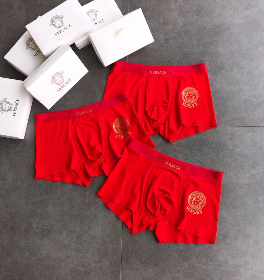 Versace red gold medusa boxer briefs - view 3