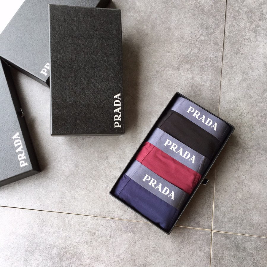 Prada bold contrast waist lettering boxer briefs - view 1