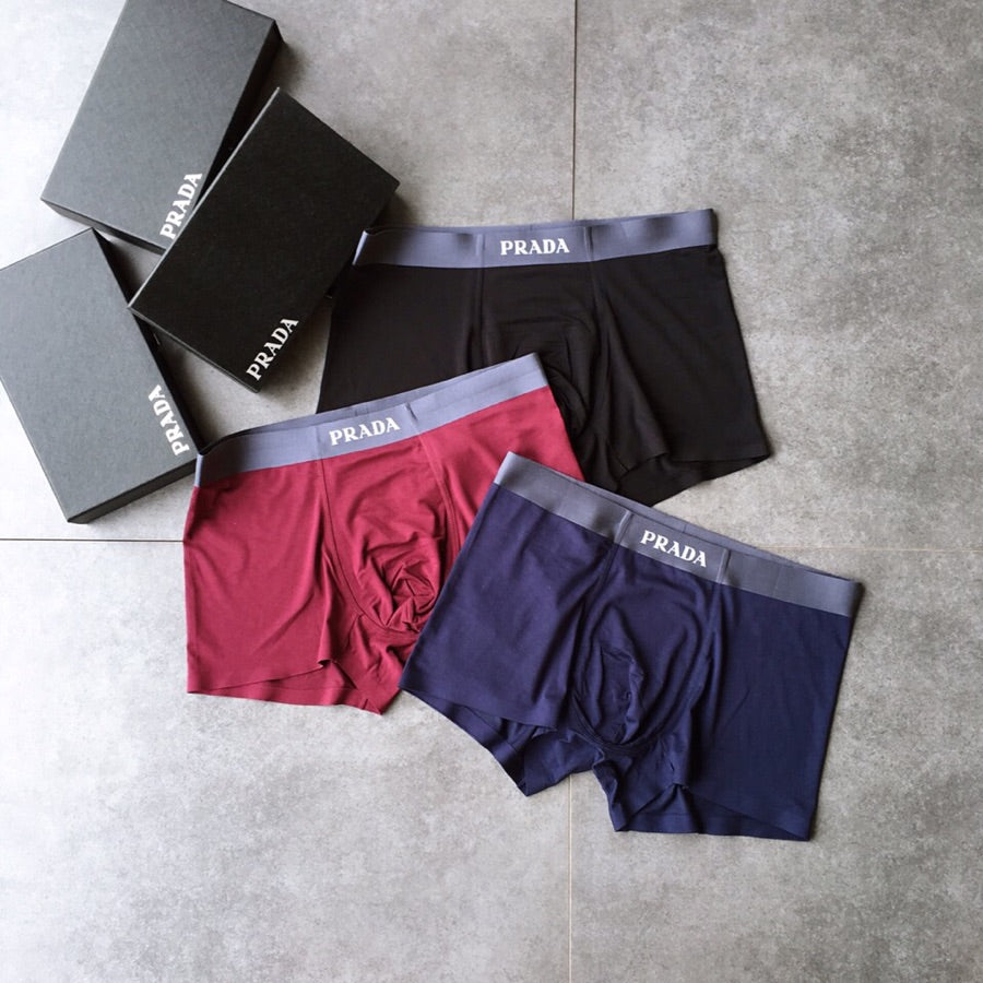 Prada bold contrast waist lettering boxer briefs - view 2