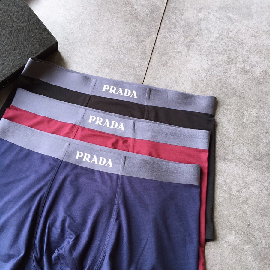 Prada bold contrast waist lettering boxer briefs - view 4
