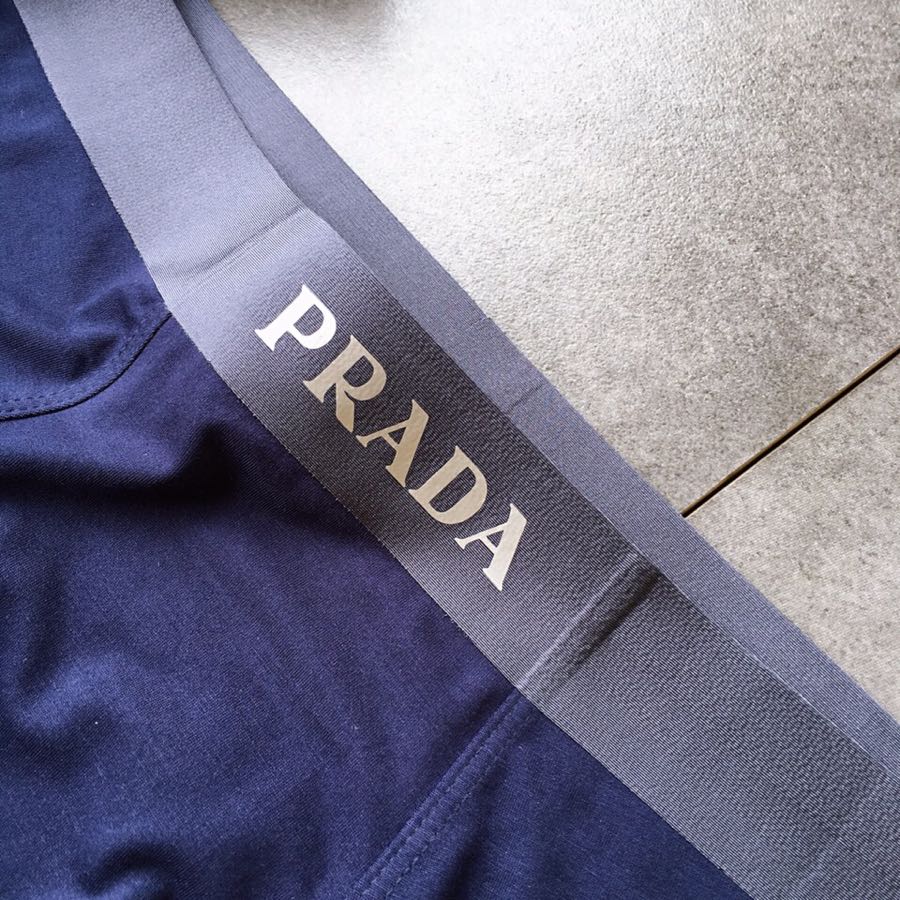 Prada bold contrast waist lettering boxer briefs - view 6