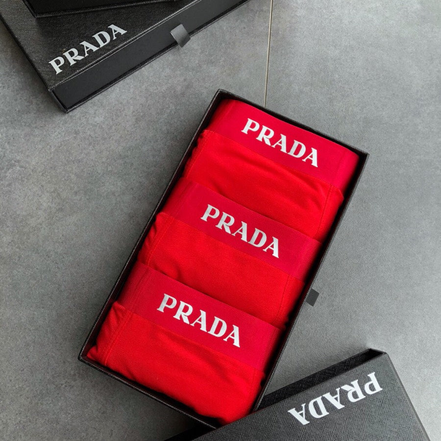 Prada red small waist lettering boxer briefs - view 6