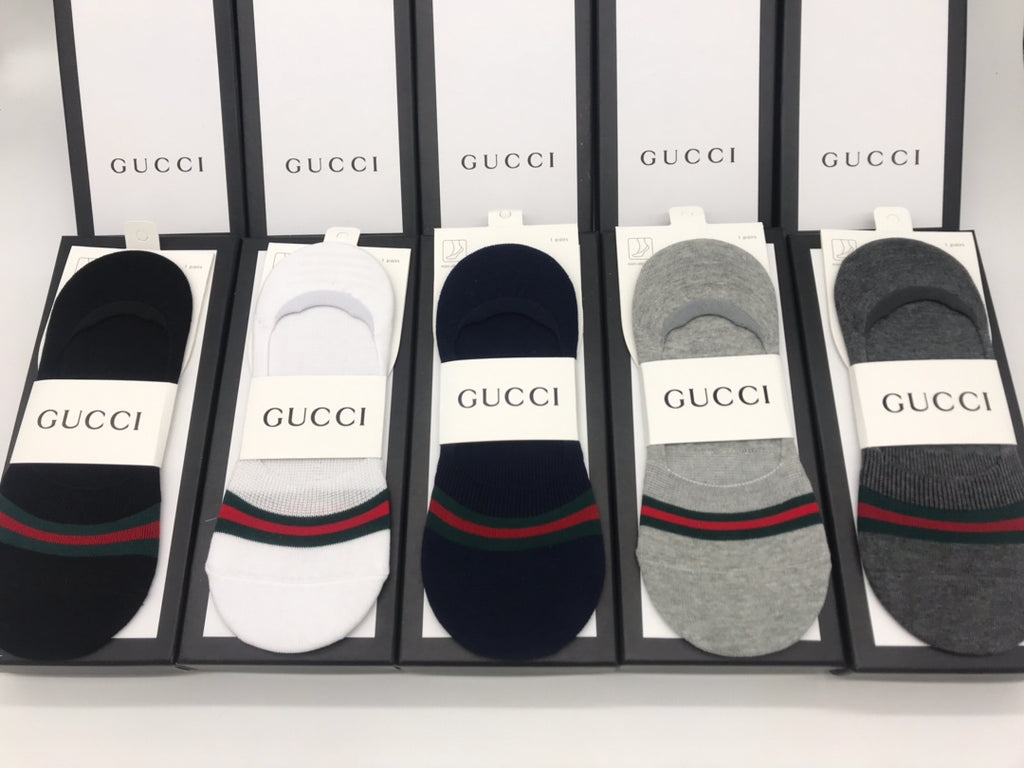 Gucci No-Show Socks - red-green bands across low-cut bodies - image 8