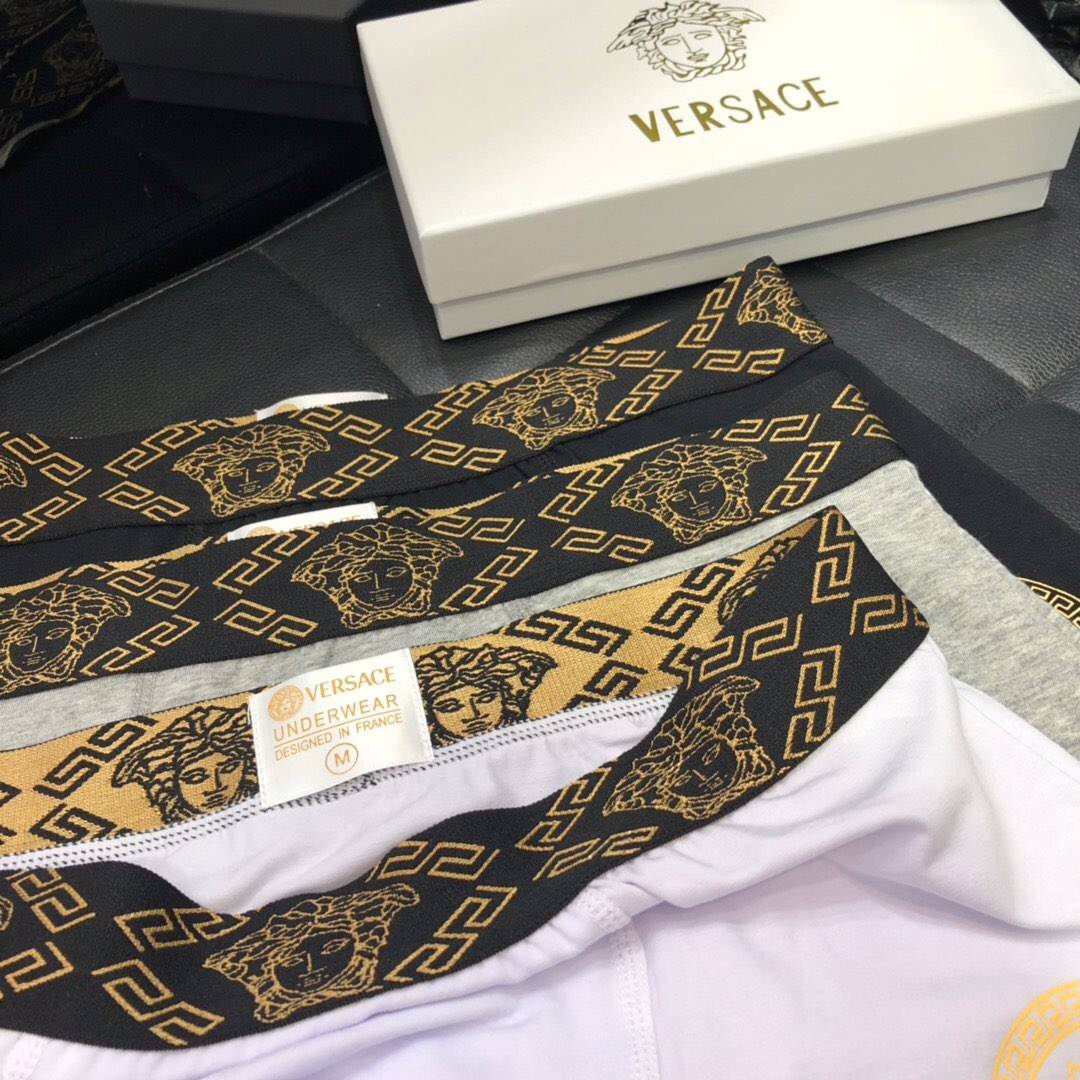 Versace white gold medallion boxer briefs - view 7