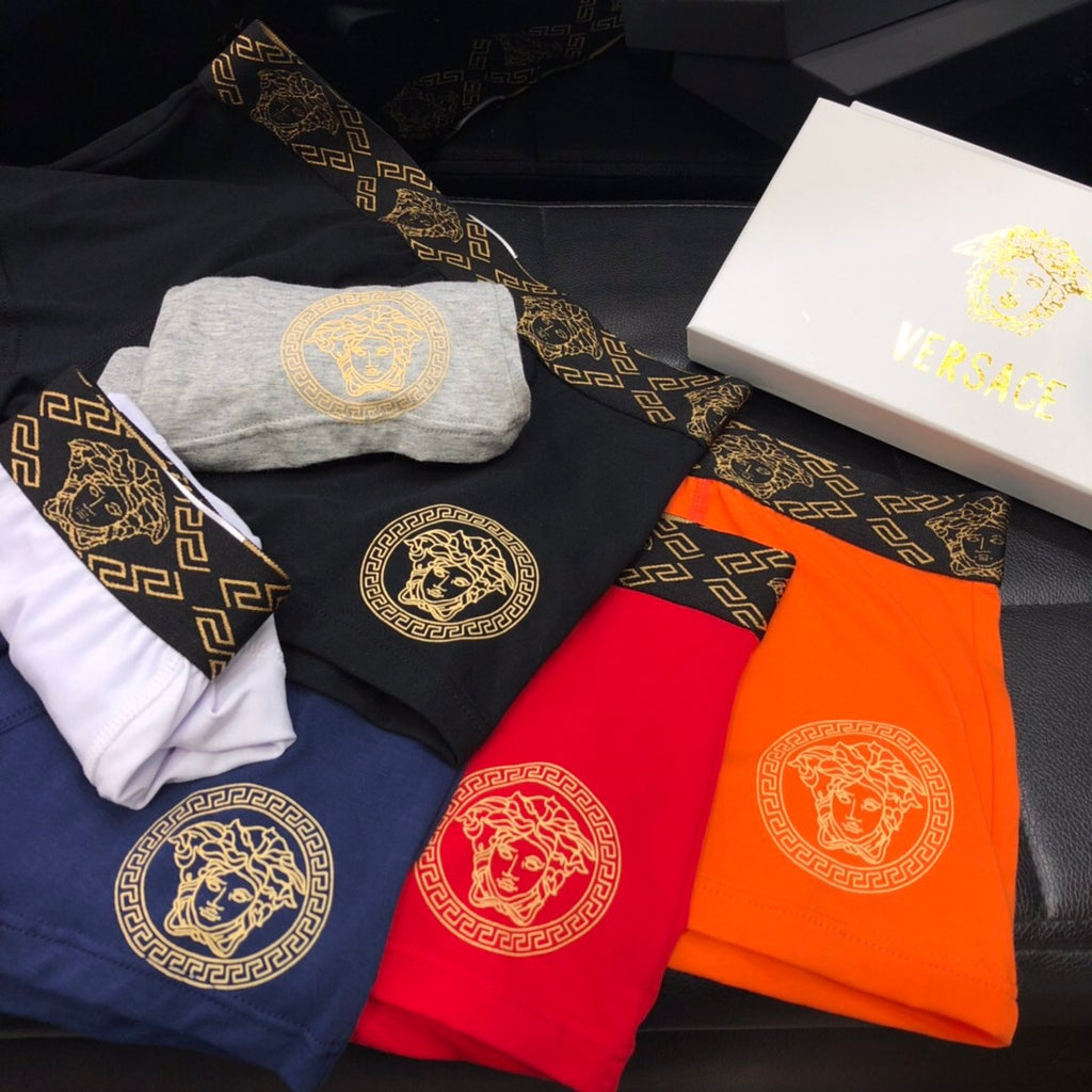 Versace white gold medallion boxer briefs - view 6
