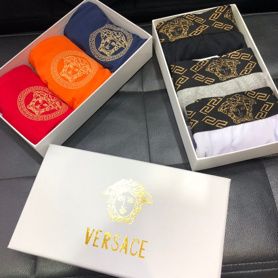 Versace white gold medallion boxer briefs - view 8
