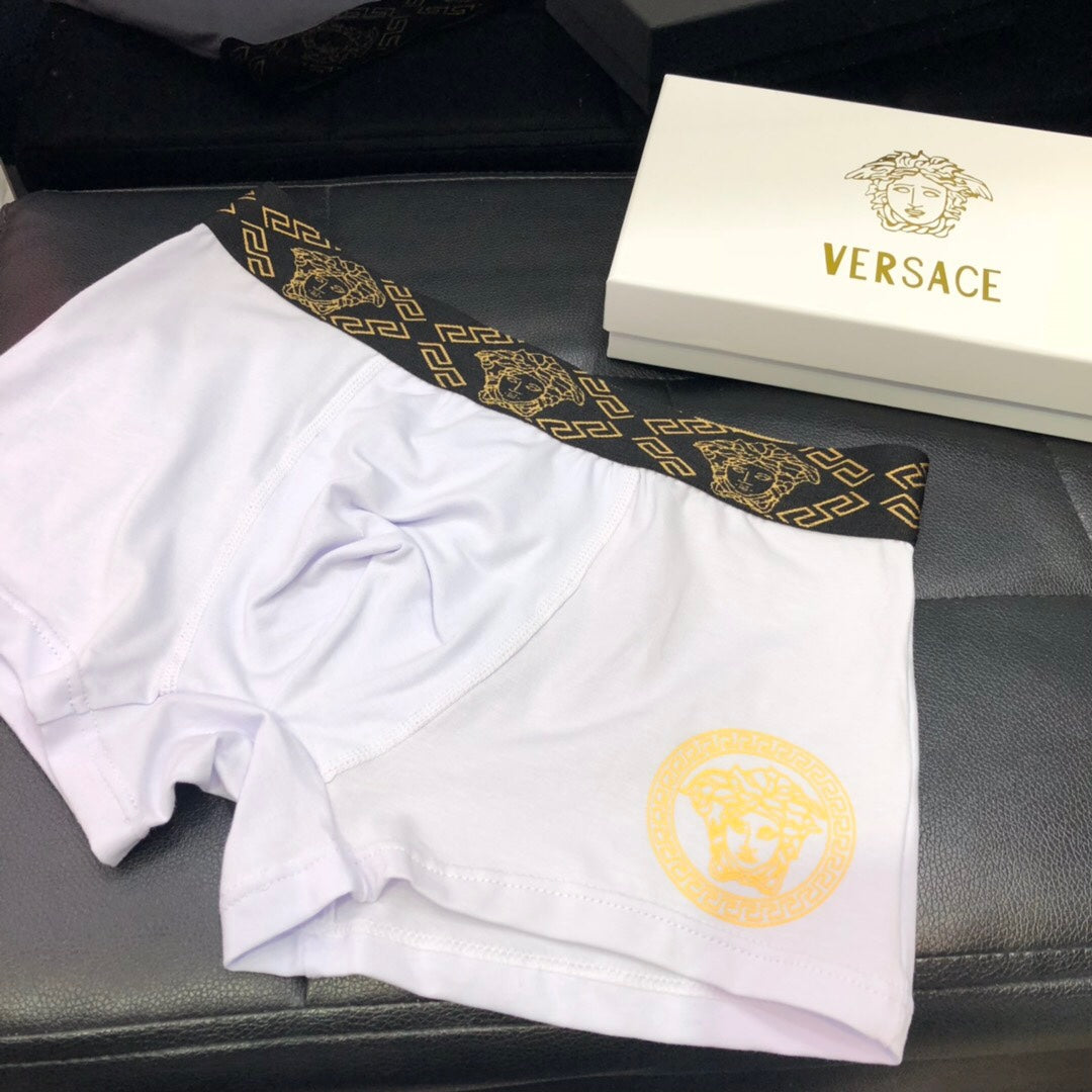 Versace white gold medallion boxer briefs - view 1