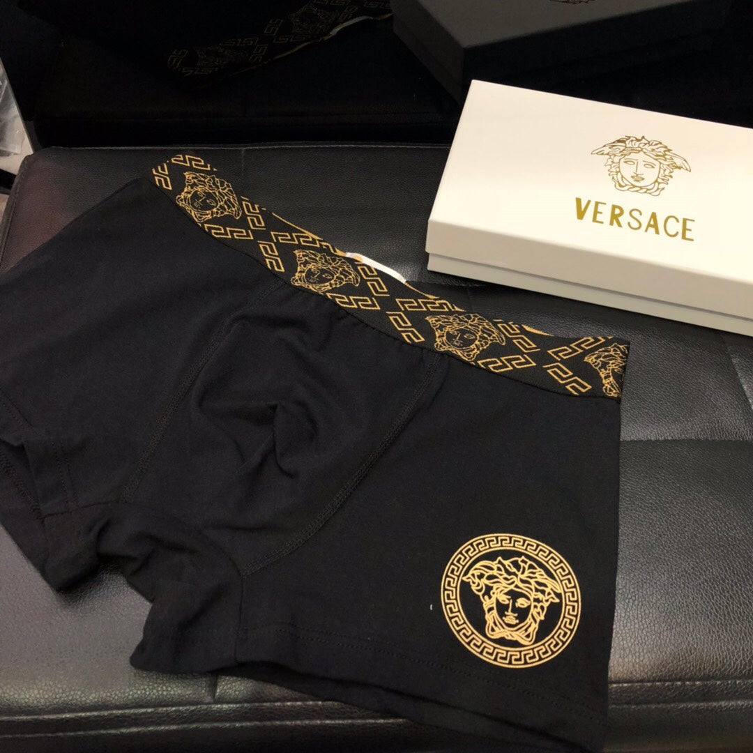 Versace white gold medallion boxer briefs - view 3