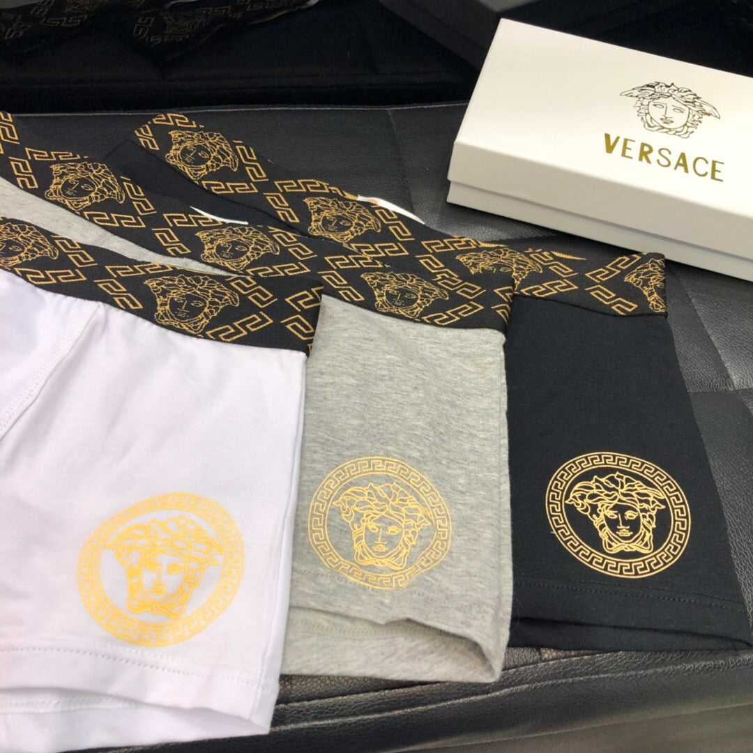Versace white gold medallion boxer briefs - view 5