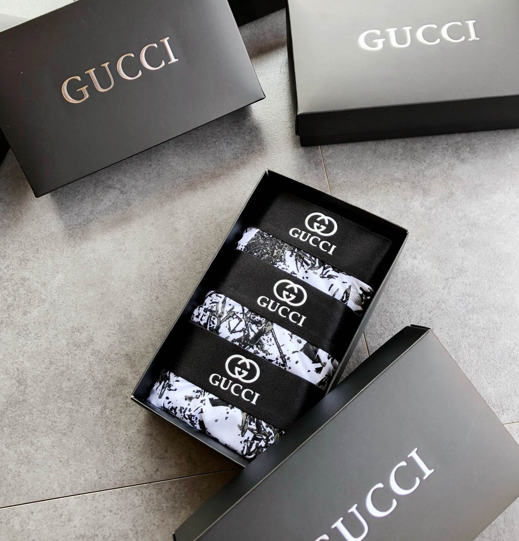 Gucci Boxed Underwear - Black And White Logo - 3-Piece Box - image 1
