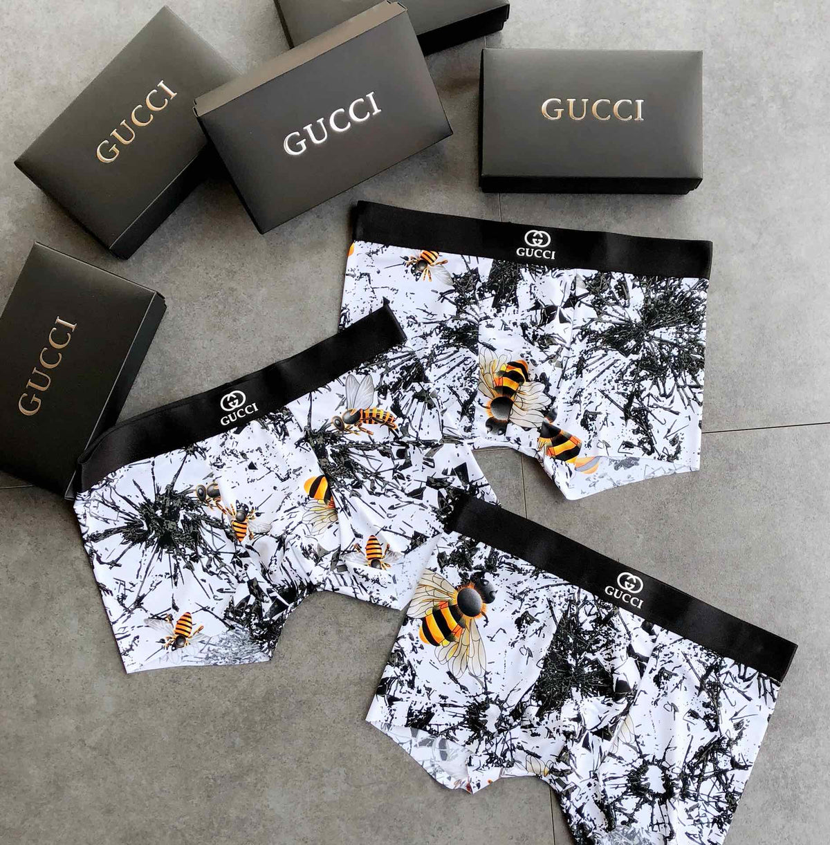 Gucci Boxed Underwear - Black And White Logo - 3-Piece Box - image 3