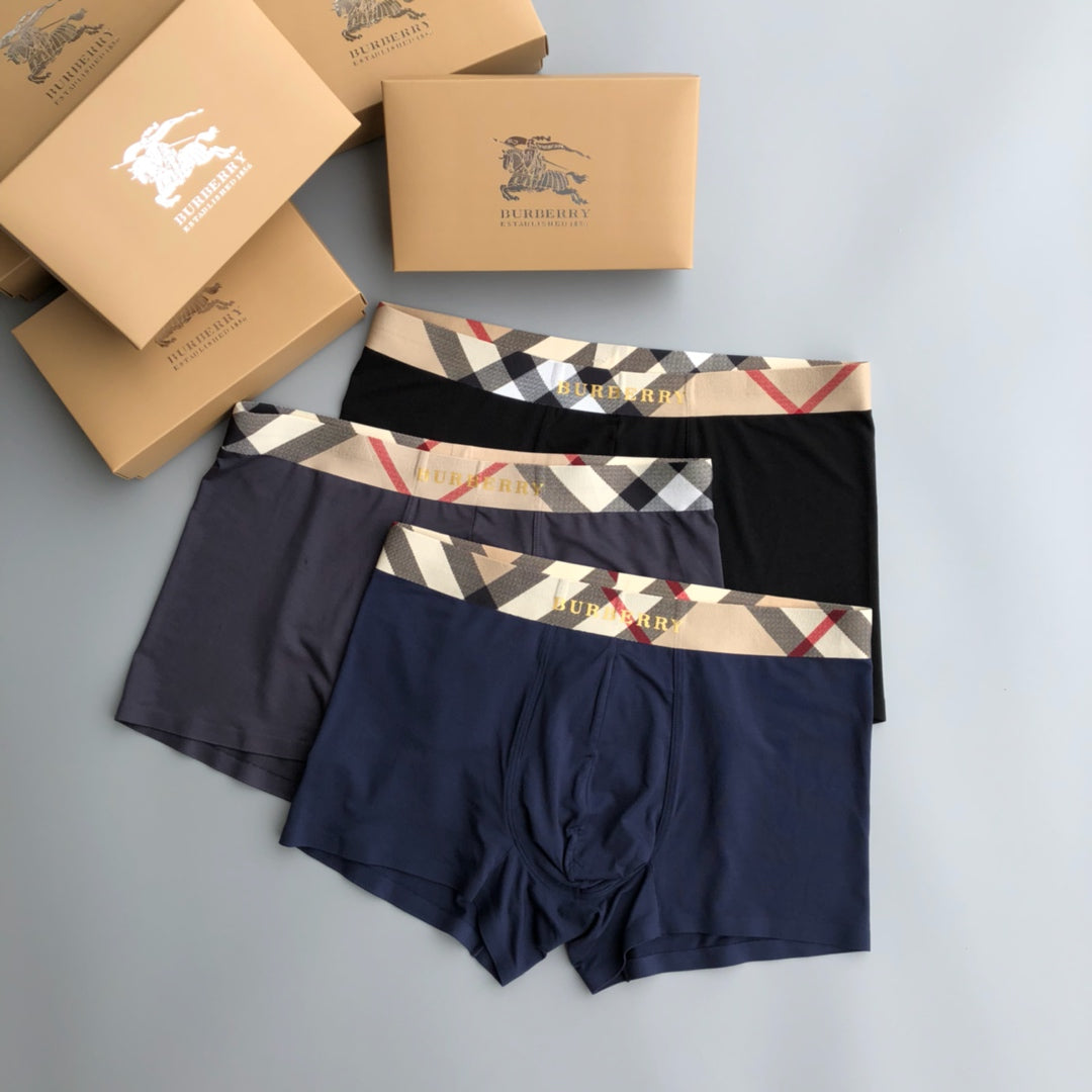 Burberry diagonal check neutrals boxer briefs - view 1