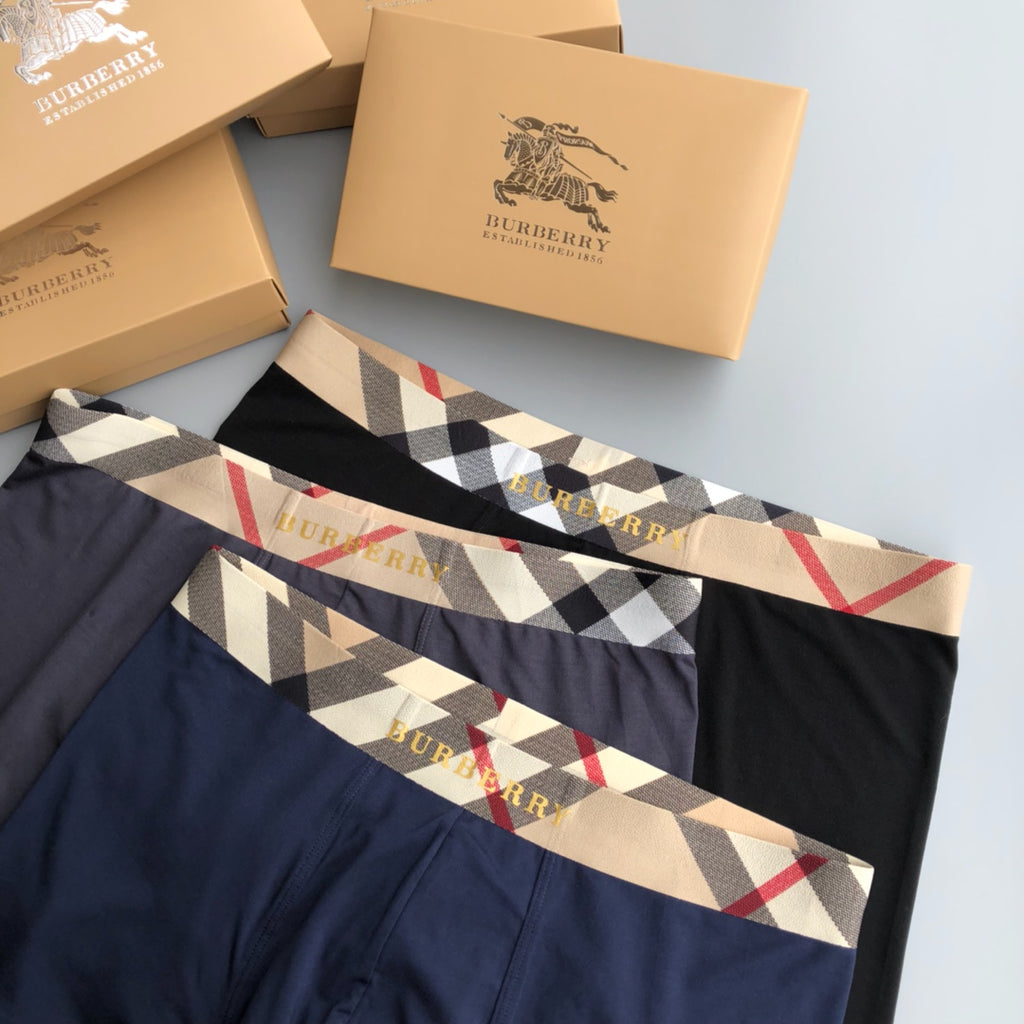 Burberry diagonal check neutrals boxer briefs - view 3