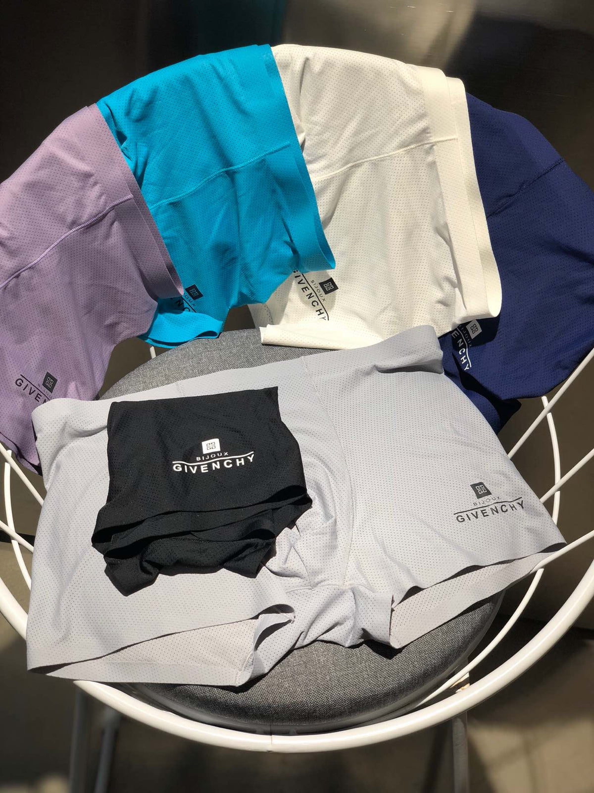 Givenchy pale gray mesh panel boxer briefs - view 7