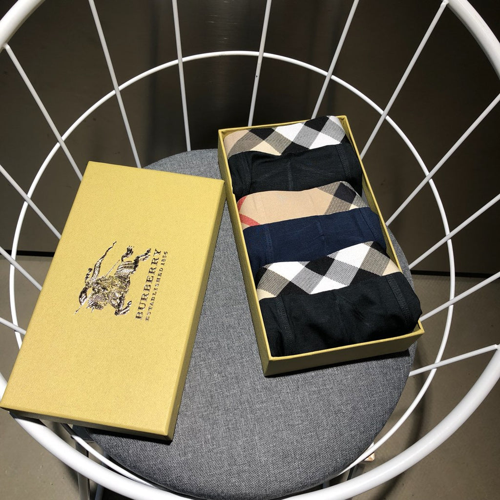 Burberry navy diagonal check knight boxer briefs - view 8