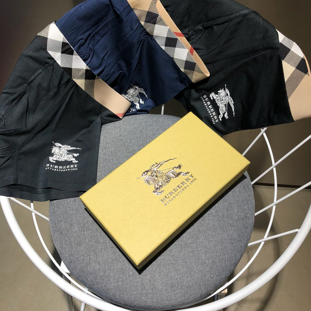 Burberry navy diagonal check knight boxer briefs - view 6