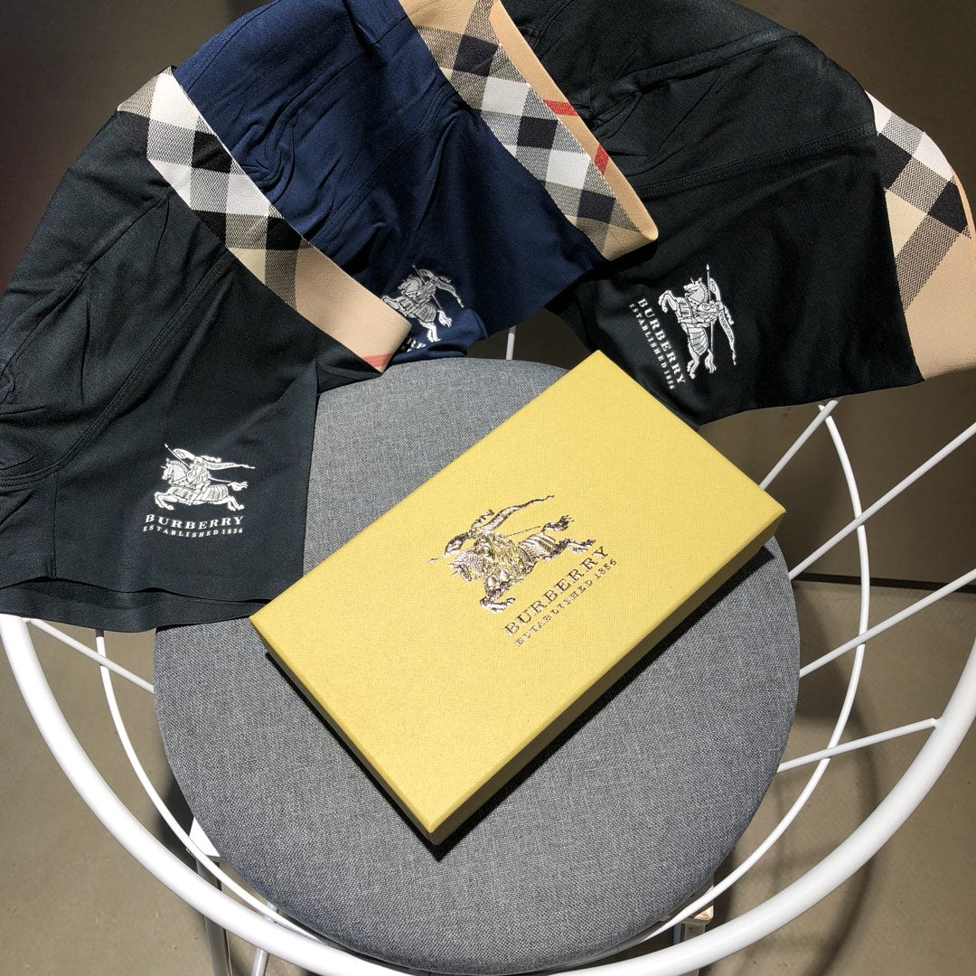 Burberry navy diagonal check knight boxer briefs - view 6