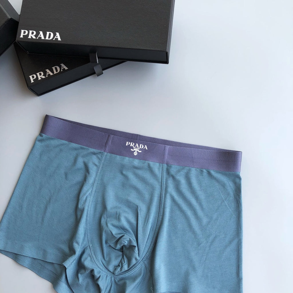 Prada contrast waist small lettering boxer briefs - view 7