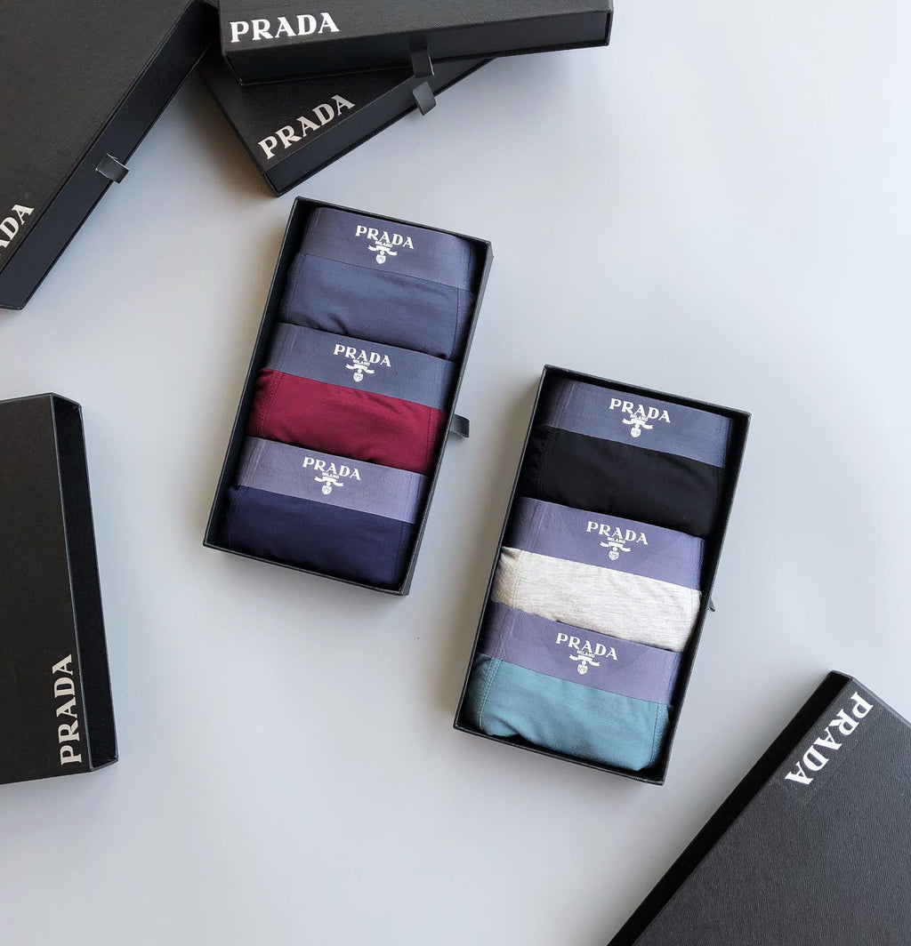 Prada contrast waist small lettering boxer briefs - view 5